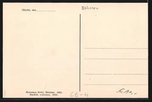 AK Iglau, Strassenpartie mit Anlagen