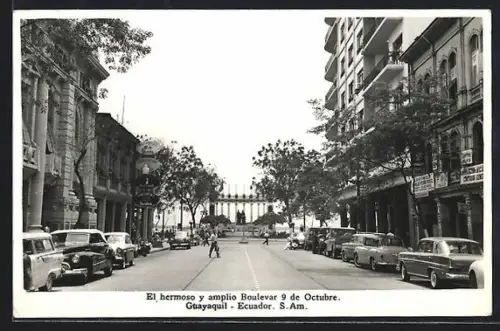AK Guayaquil /Ecuador, El hermoso y amplio Boulevar 9 de Octubre