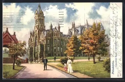 Künstler-AK Philadelphia, PA, College Hall, University of Pennsylvania