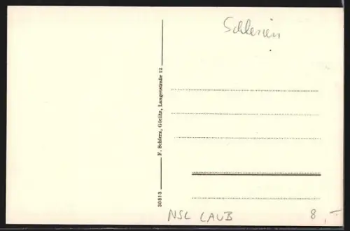 AK Marklissa, Strassenpartie auf Talsperre mit Hospiz