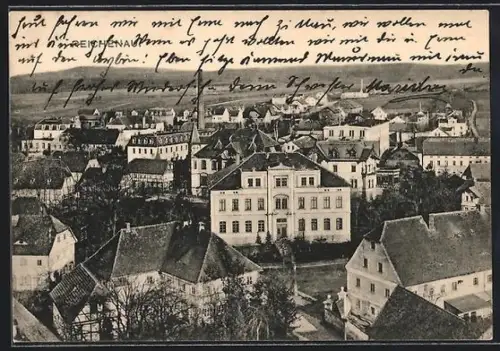 AK Reichenau, Panorama mit Strassenpartie