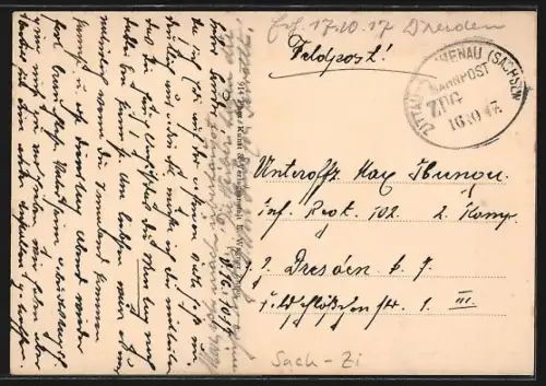 AK Reichenau, Panorama mit Strassenpartie