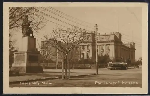 AK Melbourne, Parliament Houses, Strassenbahn