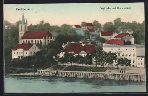 AK Crossen / Krosno Odrz, Bergkirche & Hauptzollamt
