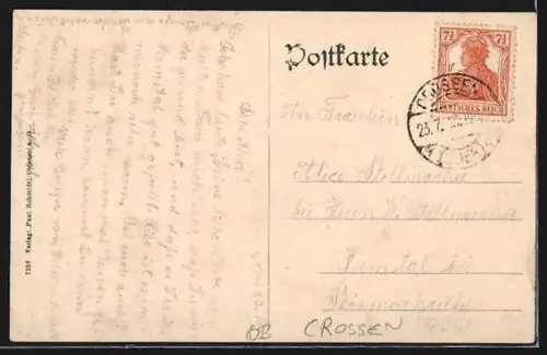 AK Crossen / Krosno Odrz, Bergkirche & Hauptzollamt