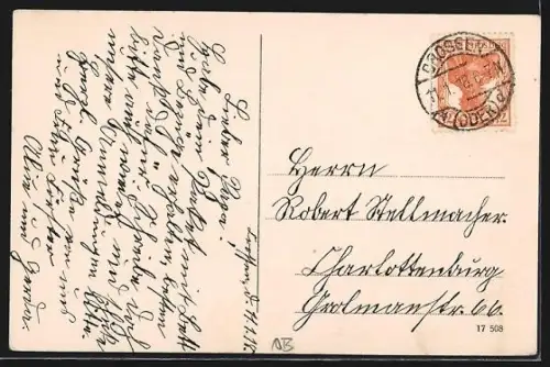 AK Crossen a. O., Partie a. d. Bismarckstrasse