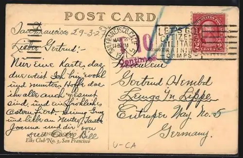 AK San Francisco, CA, Elks Club No. 3, Dining Room