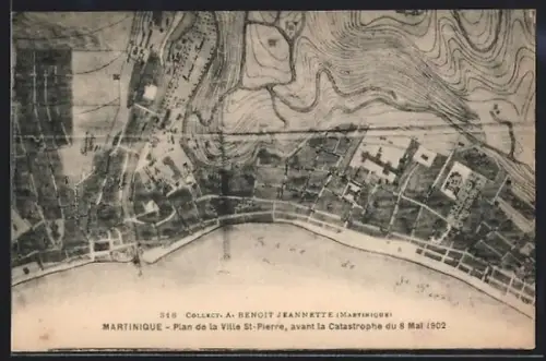 AK St-Pierre, Plan de la Ville avant le Catastrophe du 8 Mai 1902