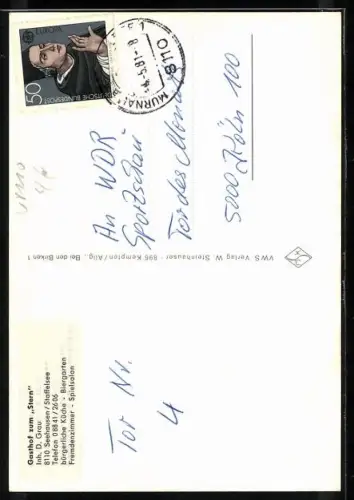 AK Seehausen am Staffelsee, Gasthof zum Stern, Innenansicht