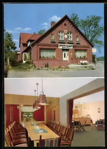 AK Insel / Schneverdingen, Gasthof Harms, Innenansicht