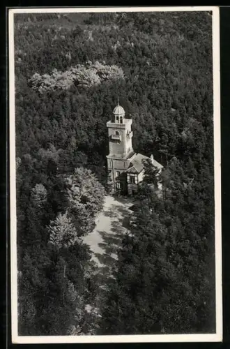 AK Bad Schmiedeberg, Aussichtsturm vom Flugzeug aus