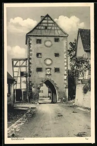 AK Gerabronn, Strassenpartie am Tor