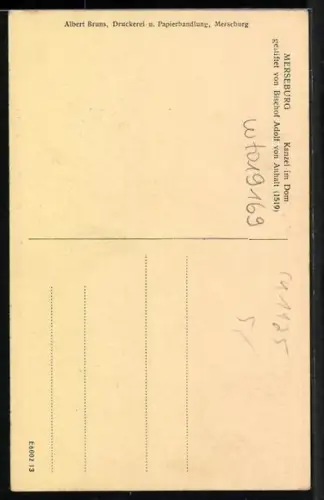 AK Merseburg, Kanzel im Dom