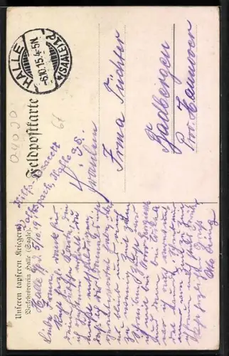 AK Halle a. d. Saale, Marktplatz mit Kirche