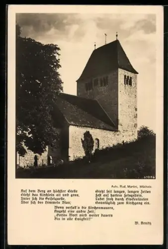 AK St. Micheln, Blick zur Kirche