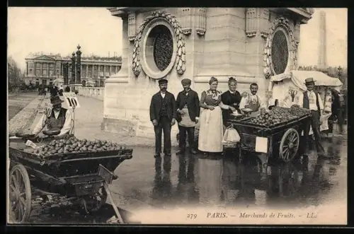 AK Paris, Marchands de fruits, Obsthändler
