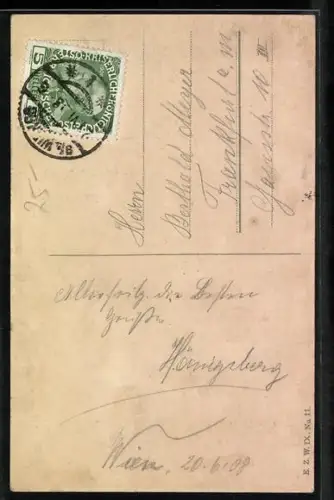 AK Kaiser Franz Josef I. von Österreich 1848-1908 umringt von versch. Briefmarken