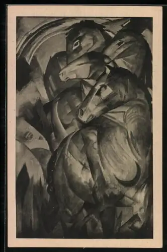 Künstler-AK sign. Franz Marc: Der Turm der Blauen Pferde