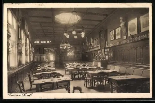 AK Bonn, Altdeutsches Bierhaus Hähnchen, Grosser Saal, Inh. J. Rieck