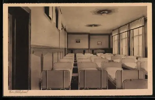 AK Berlin-Tegel, Schlafsaal Knaben-Erziehungsheim Grünes Haus