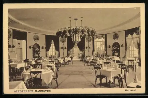 AK Hannover, Weinsaal der Stadthalle