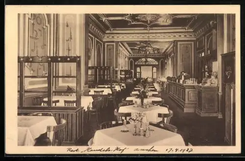 AK Aachen, Gasthof Handels-Hof, Inh. Thäter & Lindeier