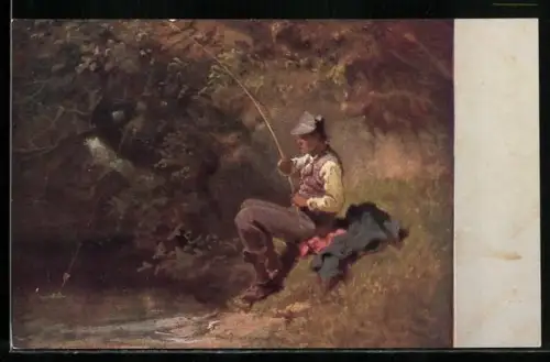 AK Angler zieht seinen Fang an Land