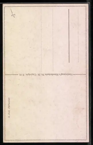 Künstler-AK A. Asti: Reflexion, Porträt junge Frau