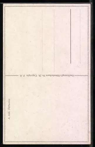 Künstler-AK A. Asti: Reflexion, Porträt junge Frau