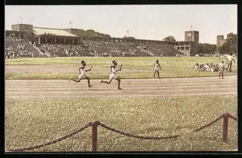 AK Leichtathleten beim Staffellauf