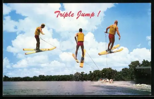 AK Wasserski-Fahrer beim Sprung, Wassersport
