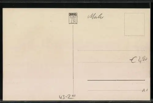 Künstler-AK Dame im Badeanzug