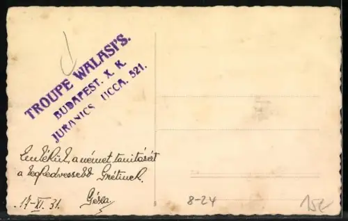 AK 6 Walasis, Variete-Künstler