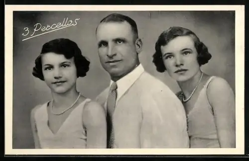 AK 3 Percellos, Variete-Künstler