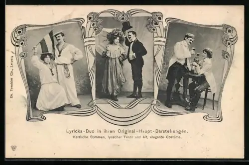 AK Lyricka-Duo in ihren Original-Haupt-Darstellungen