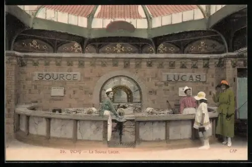 AK Vichy, La Source Lucas, Badekultur