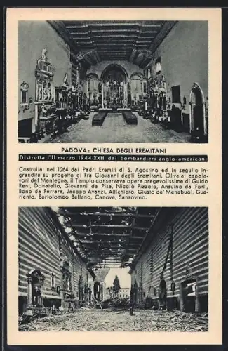 AK Padova, Chiesa degli Eremitani, Distrutta 1944