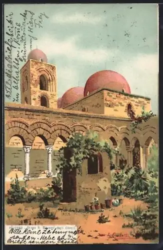 Künstler-AK Palermo, Chiesa S. Giovanni degli Eremiti