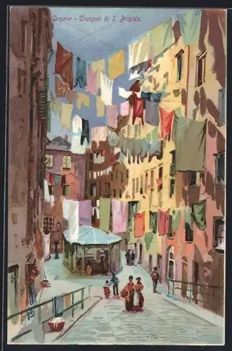 Künstler-AK Genova, Truogoli di S. Brigida