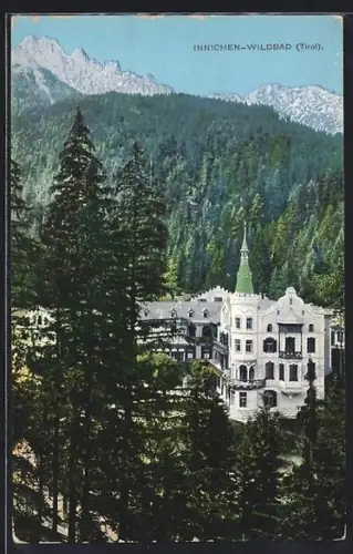 AK Innichen /Tirol, Wildbad aus der Vogelschau