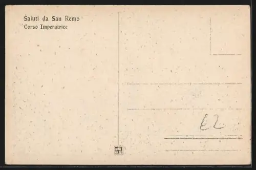 AK San Remo, Corso Imperatrice, Hotel de Paris