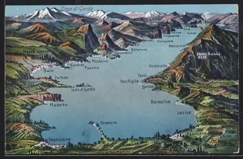 AK Peschiera, Lago di Garda, Gesamtansicht