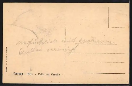 AK Ferrara, Arco e Volto del Cavallo