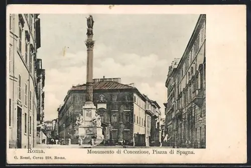 AK Roma, Monumento di Concezione, Piazza di Spagna