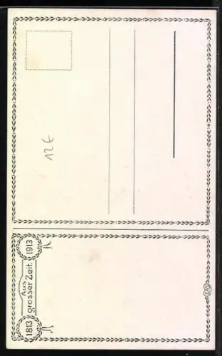 AK Auf dem Schlachtfelde bei Leipzig, Trauerzeremonie