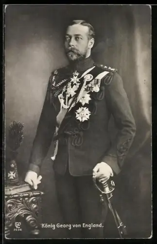 AK König Georg von England in Uniform