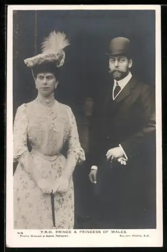 AK Prince & Princess of Wales als Paar in eleganter Kleidung