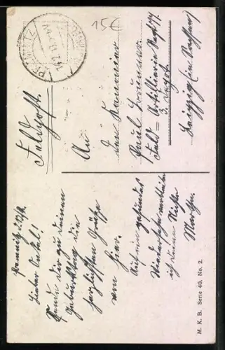 Künstler-AK Kleiner Soldat im Schützengraben, Ein reines Glück und baldige Feiertage...