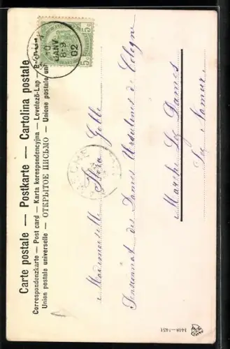 Foto-AK Atelier Reutlinger, Paris: Kleines Mädchen beim Gebet