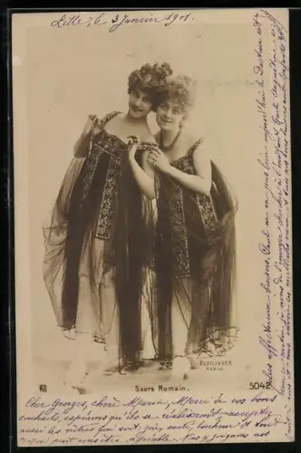 Foto-AK Atelier Reutlinger, Paris: Saurs Romain, Portrait